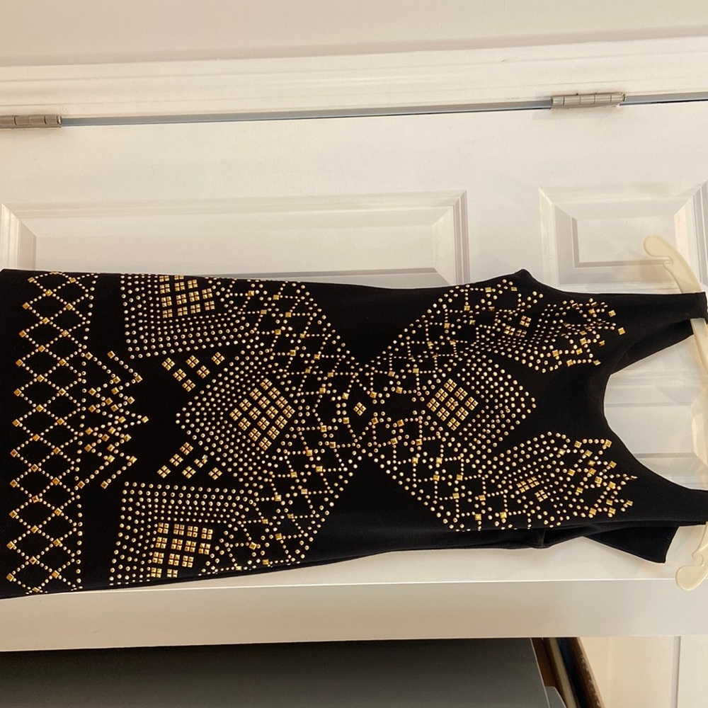 ARDENB Black and Gold Dress
